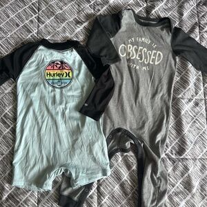 Size 18 months onesies, good condition, Hurley, Cat and Jack